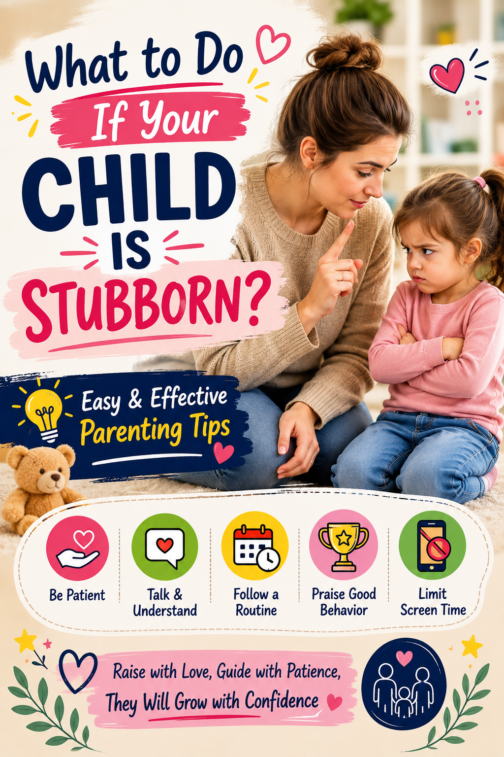 what to do if your child is stuborn?Easy and effective parenting tips..
