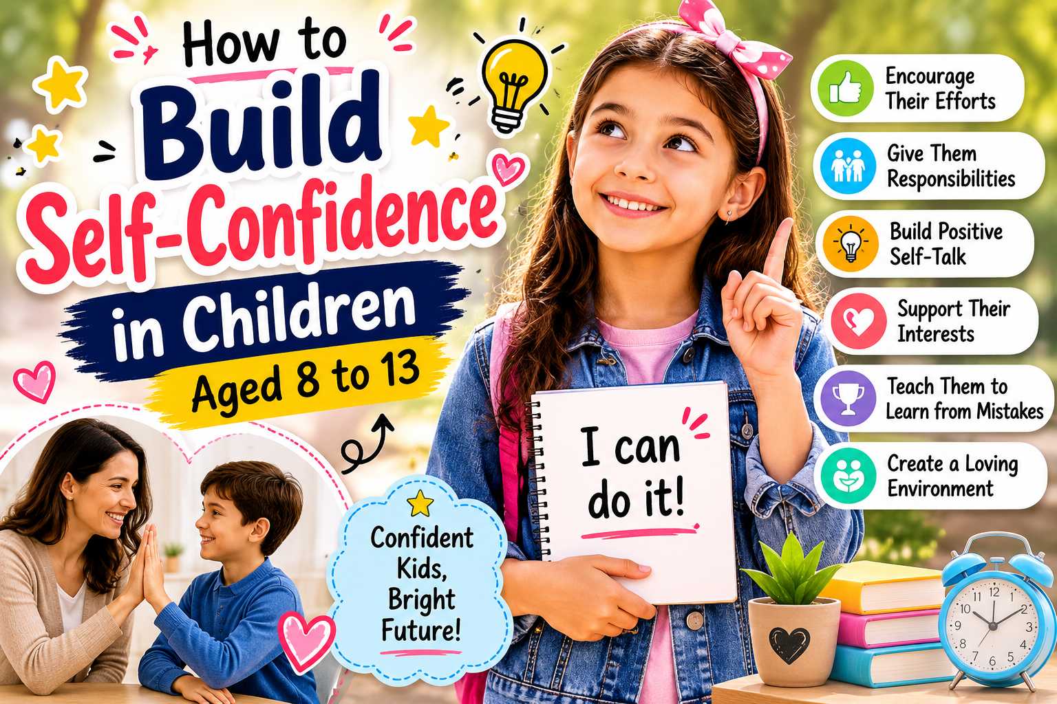 How to build self-confidence in children aged(8to 13)