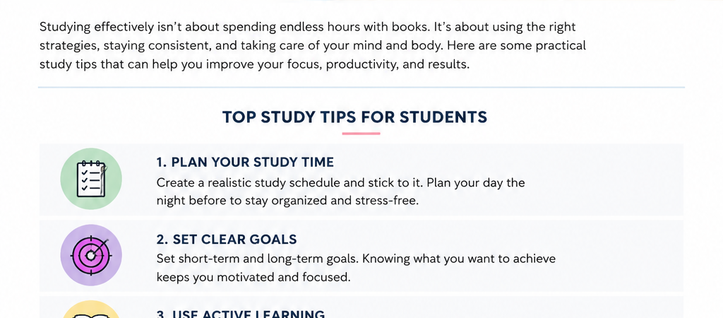 Student study tips: