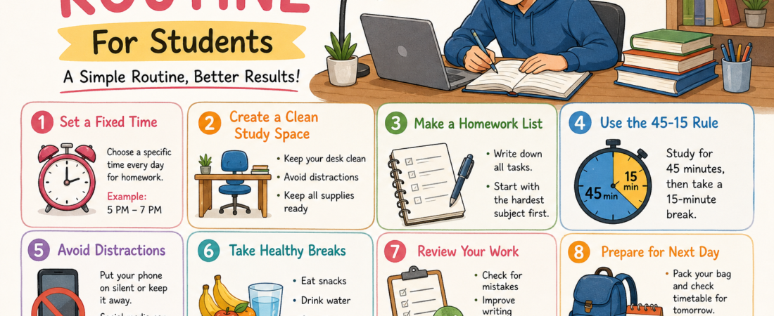 Homework routine for students