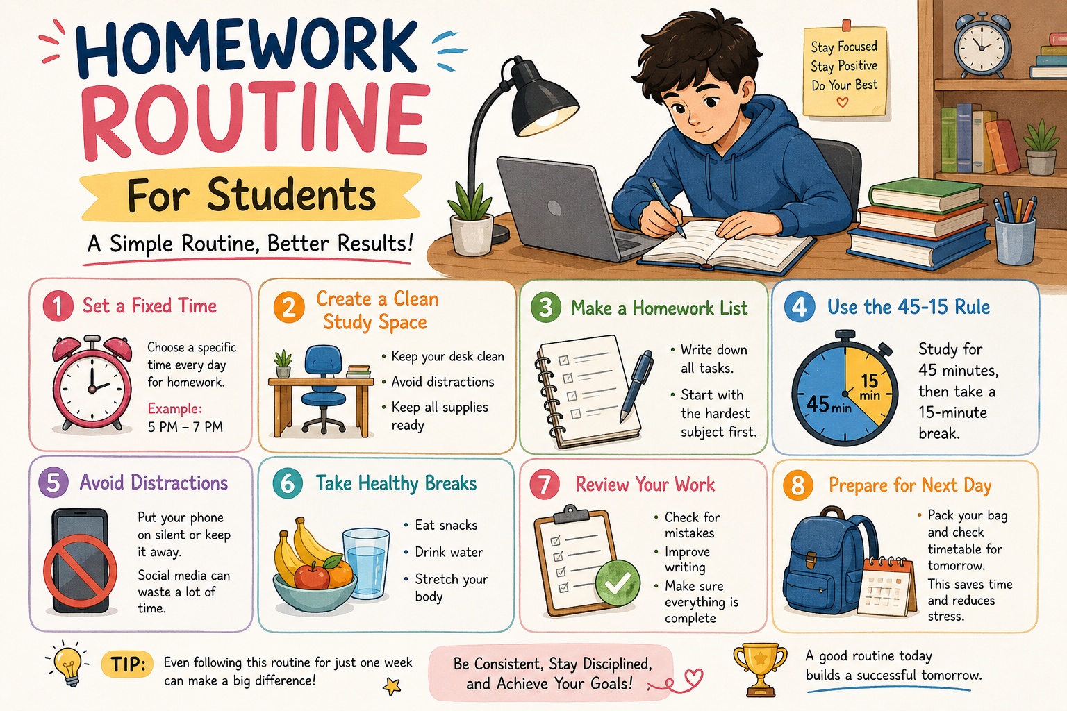 Homework routine for students