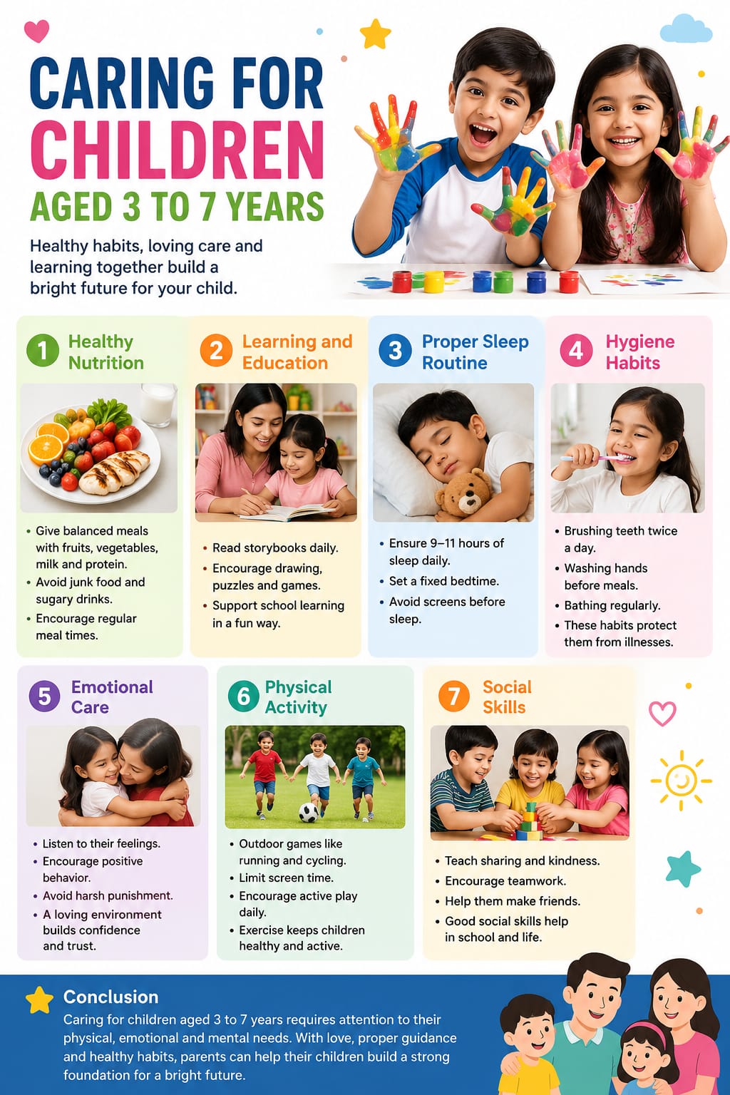 Caring for children(Age 3 to 7 years)